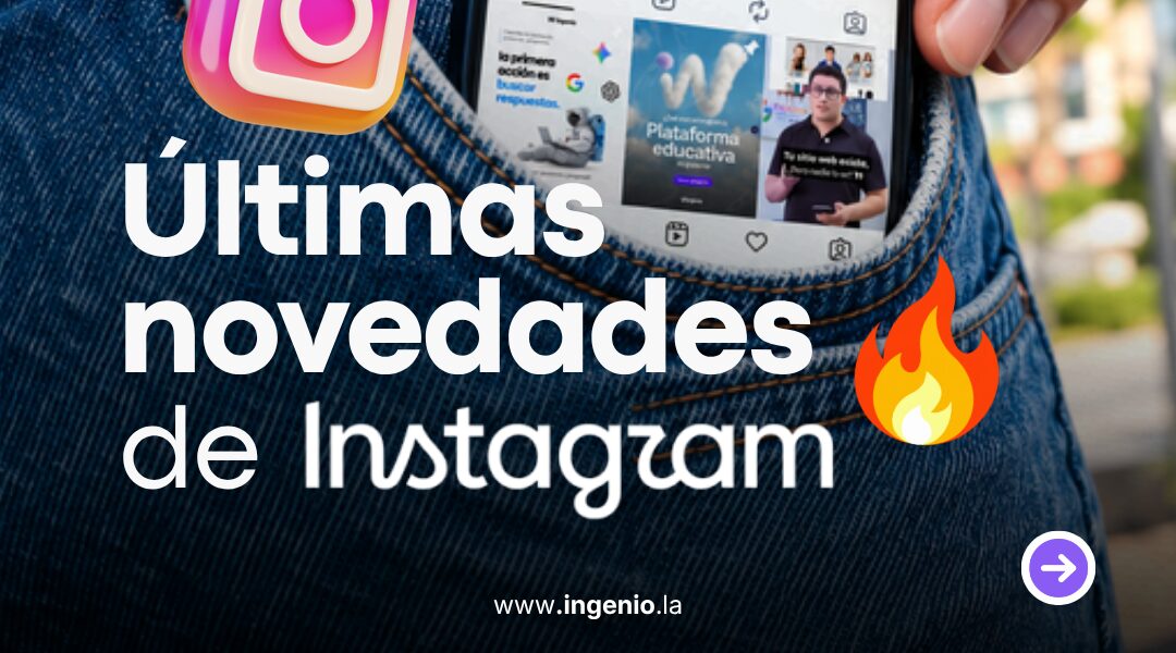 Portada de Radar Digital con el título «Últimas novedades de Instagram» sobre un móvil guardado en el bolsillo de un pantalón vaquero.