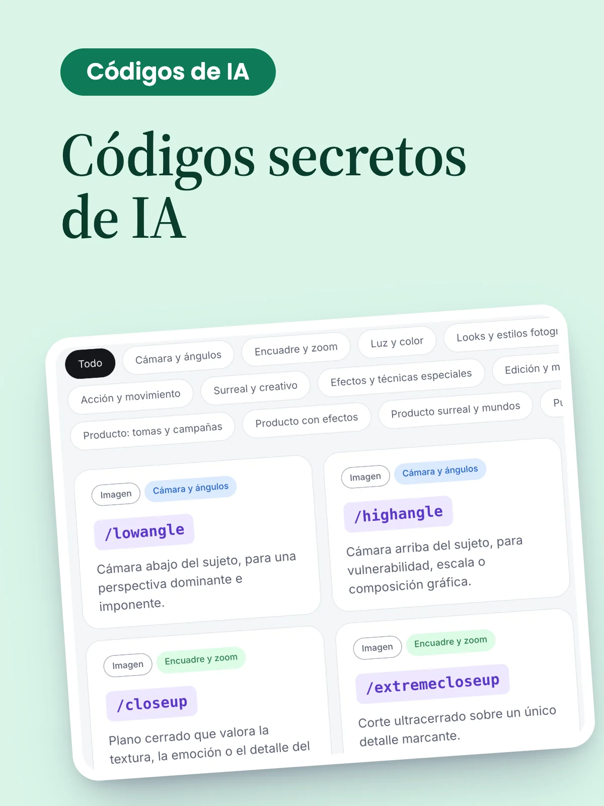 Tarjeta de la Galería de códigos secretos de IA de Ingenio